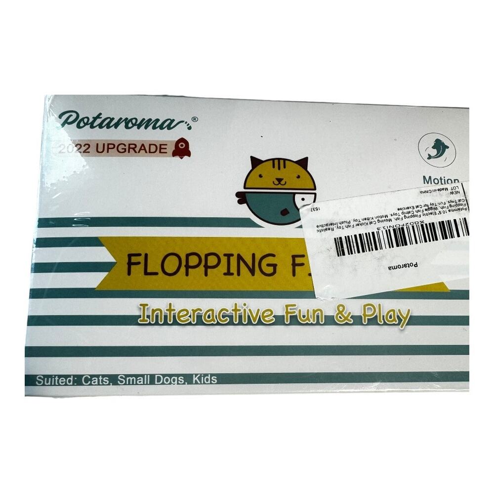 Floppy Fish Interactive Cat Toy with Catnip 2022